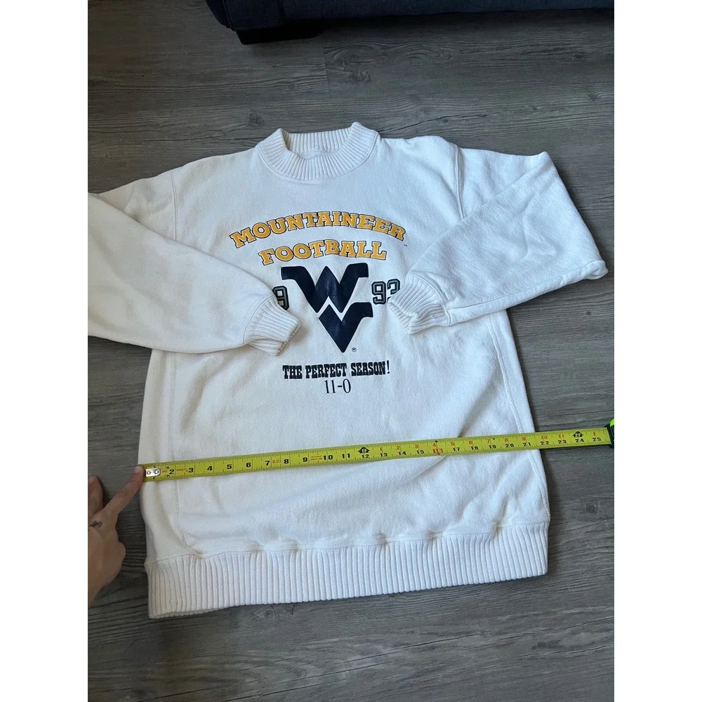 VTG Nutmeg Mills Men's West Virginia Mountaineers Football 1993 Sweater Size XL